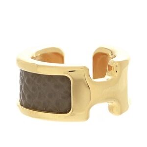 Hermes Gold and Brown Earrings